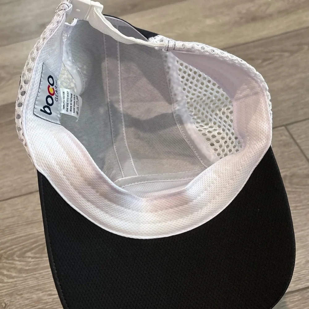 Ironman 70.3 Indian Wells Hat Unisex Black White Mesh Finisher Cap Boco Gear